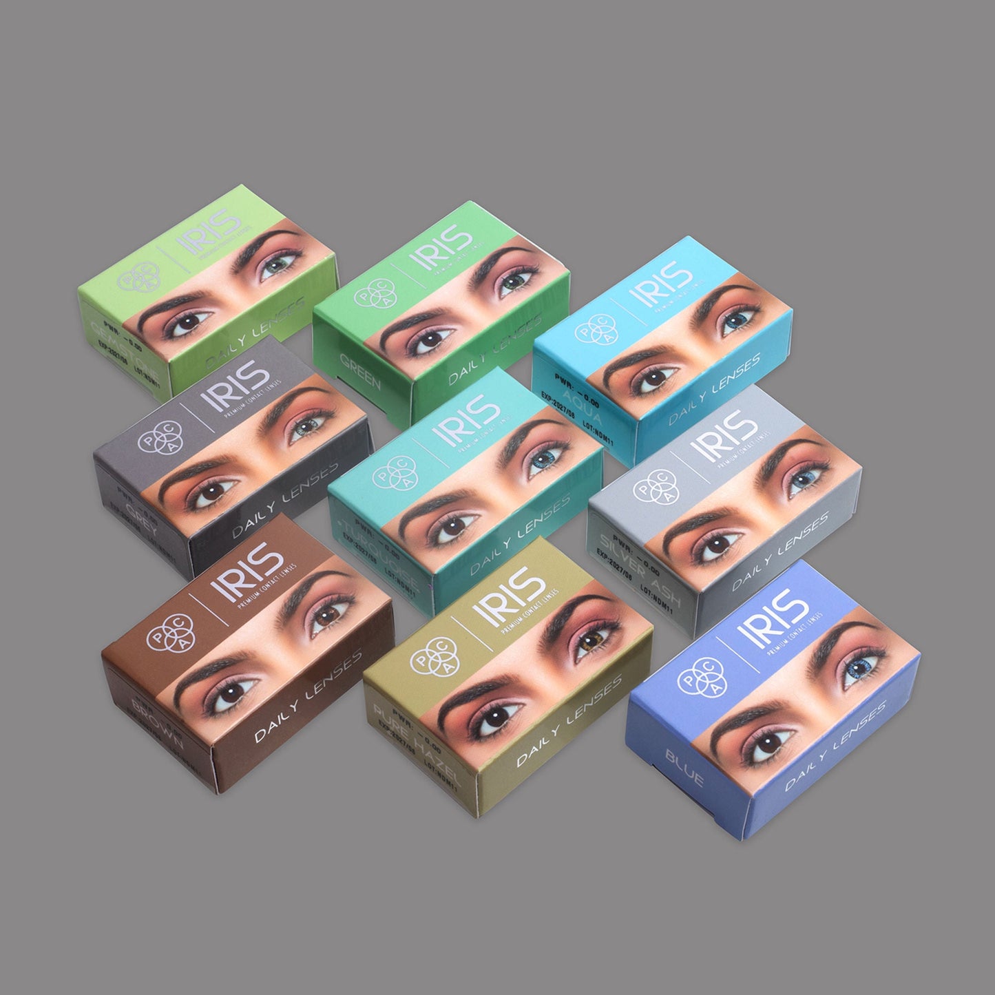 PAC Studio IRIS Premium Contact Lenses Brown - Comfortable Natural Looking, 1 Day Wear, Non-Irritating