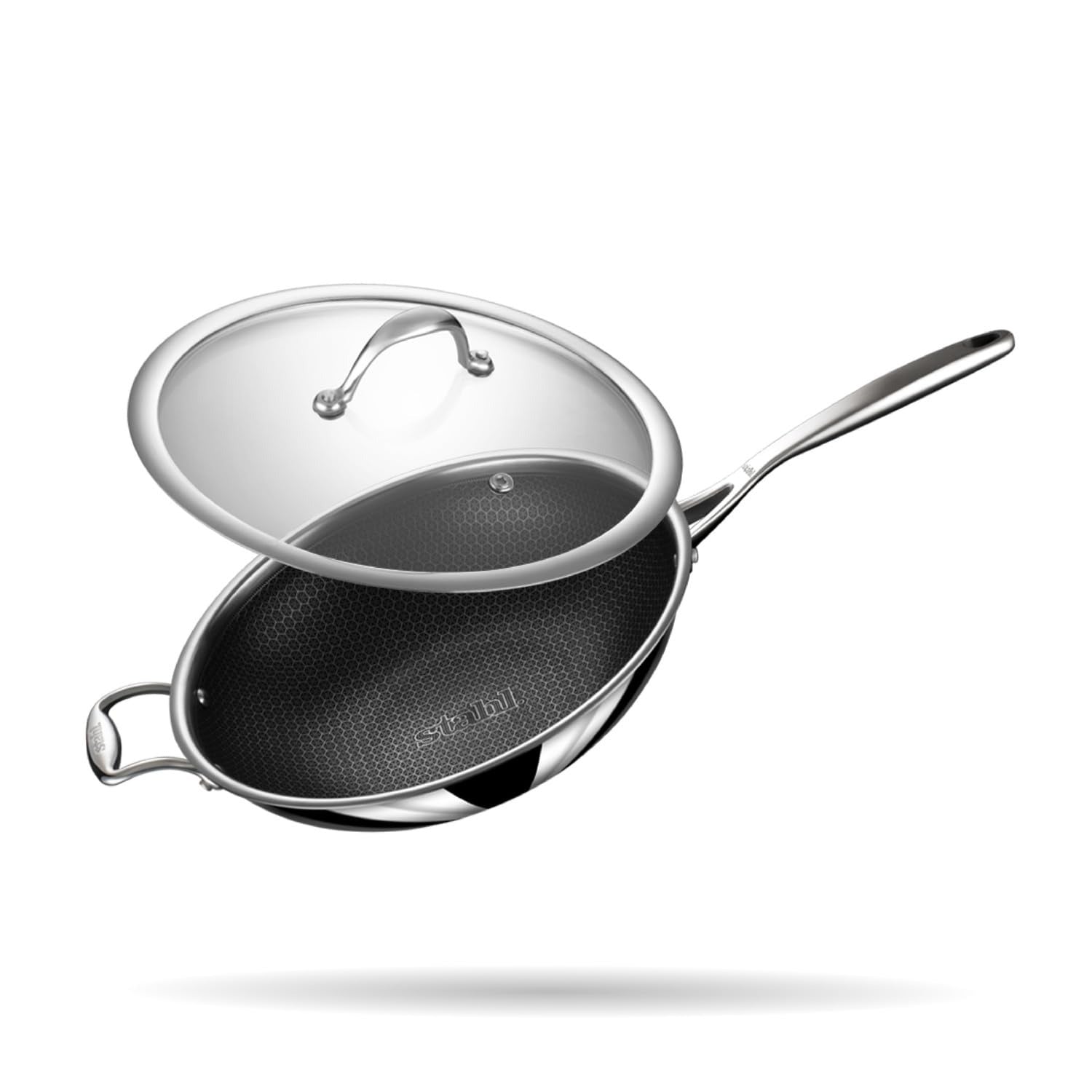 Stahl Deep Fry Pan Triply Artisan Hybrid Series