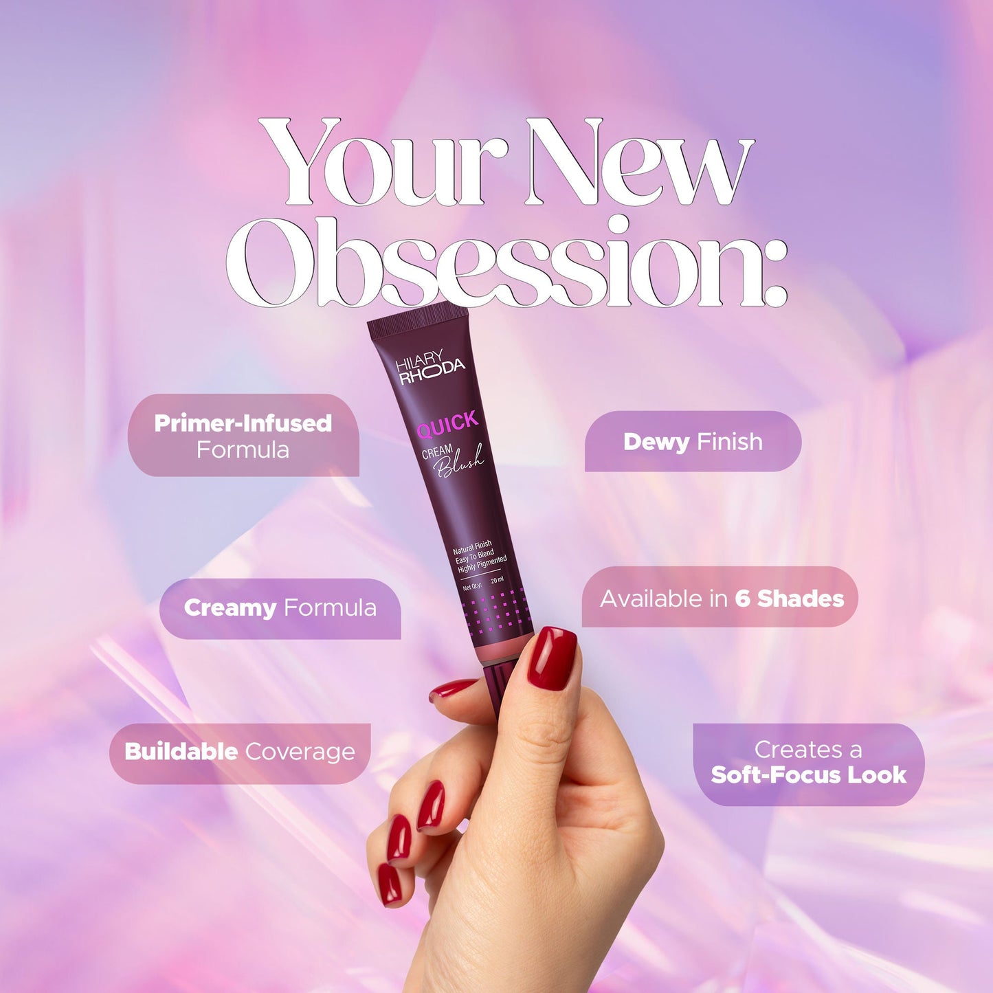 Hilary Rhoda Quick Cream Blush - Red Alert 05