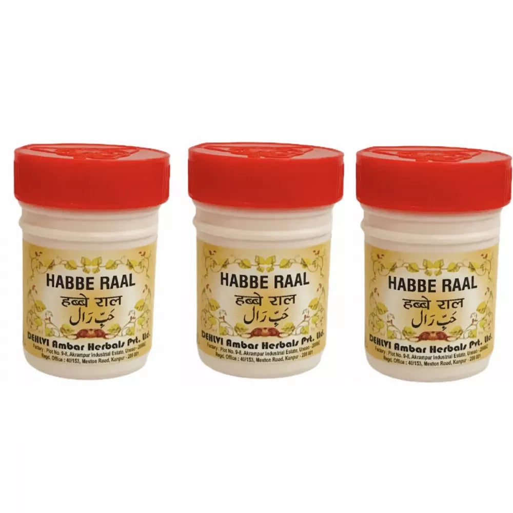 Dehlvi Ambar Habbe Raal - 50 Tabs (Pack of 3)