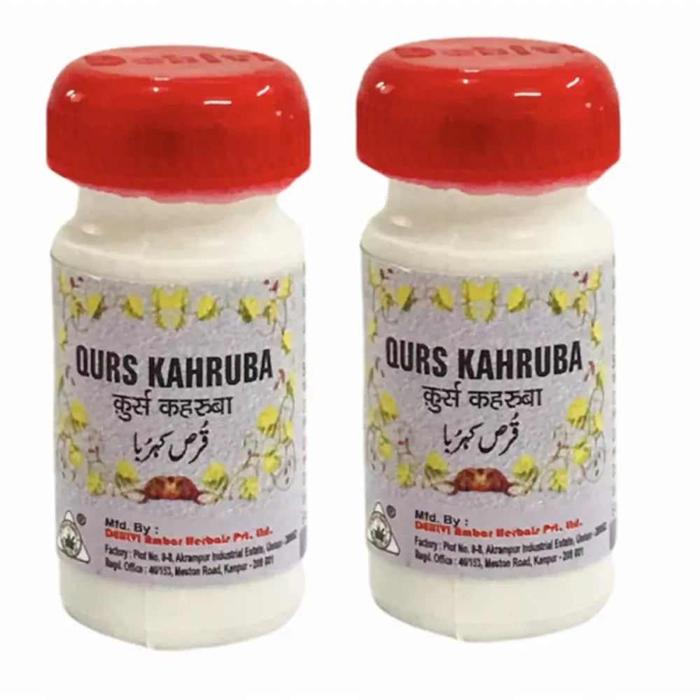 Dehlvi Ambar Qurs Kahruba - 20 Tabs (Pack of 2)
