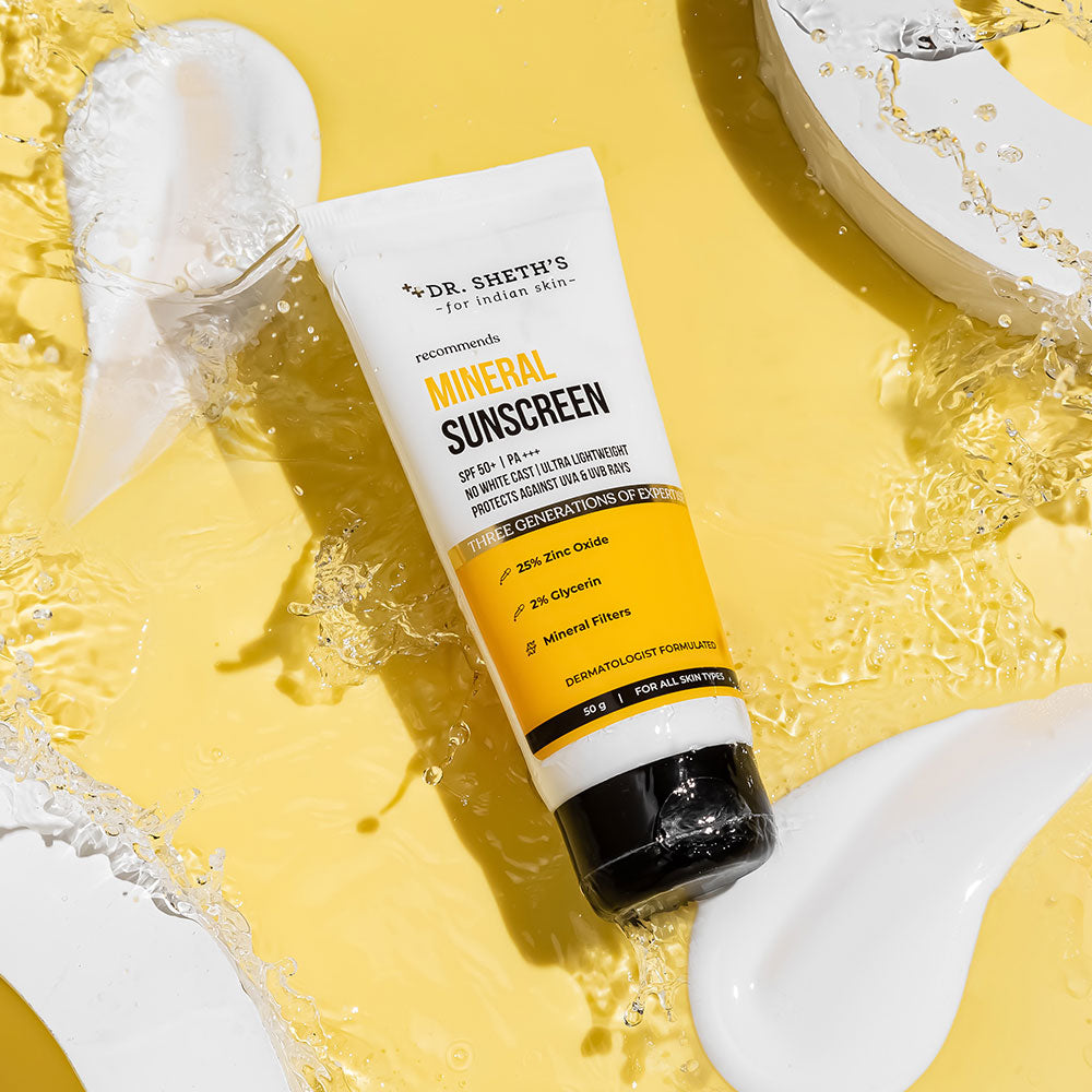 Dr. Sheth's Mineral Sunscreen  SPF 50  PA +++ - 50 gms