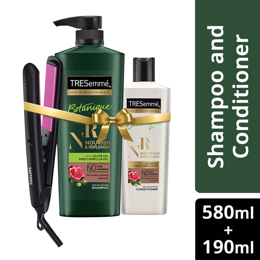TRESemme Nourish & Replenish Shampoo & Conditioner With Philips Straightener