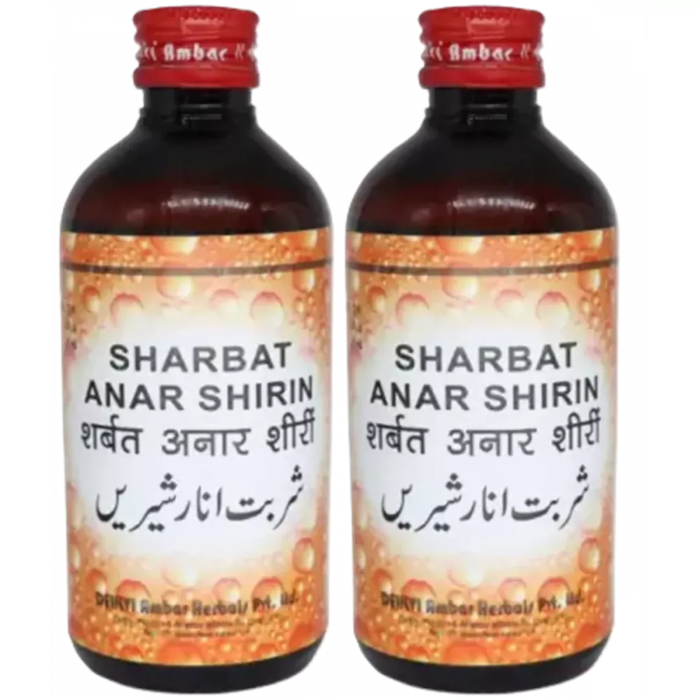 Dehlvi Sharbat Anar Shirin - 200 ml (Pack of 2)
