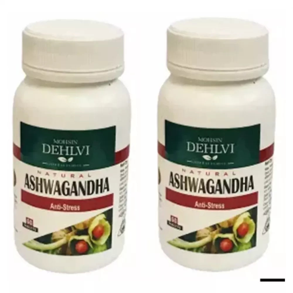 Dehlvi Ambar Ashwagandha Tablets - 60 Tabs (Pack of 2)