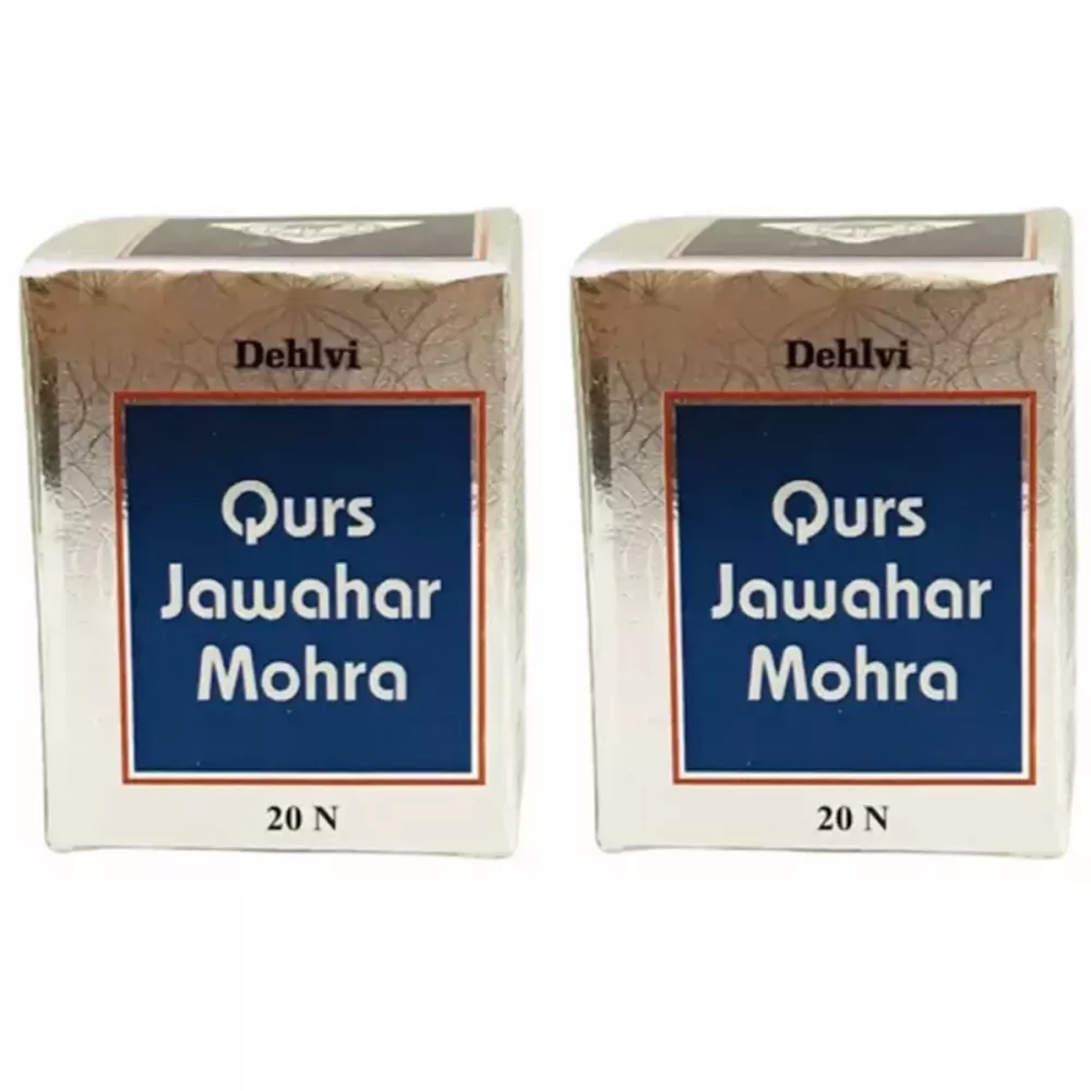 Dehlvi Ambar Qurs Jawahar Mohra - 20 Tabs (Pack of 2)