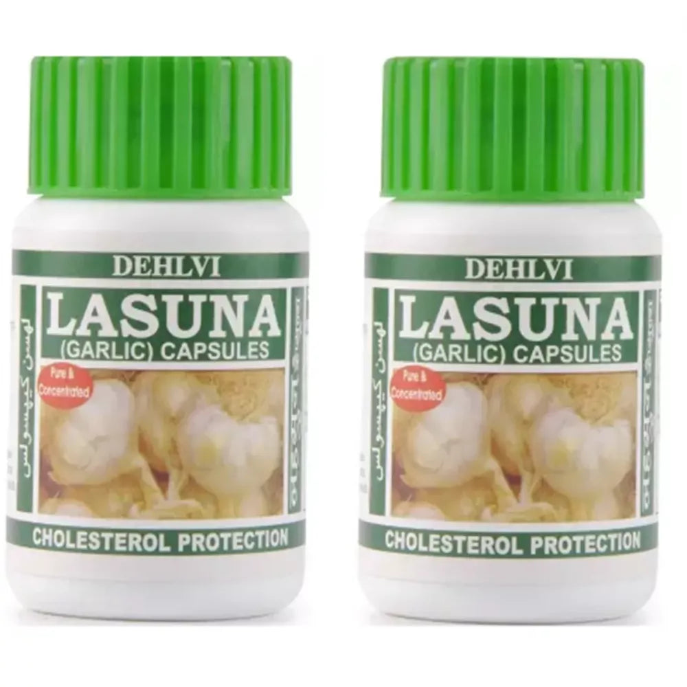 Dehlvi Lasuna Capsules - 60 Caps (Pack of 2)