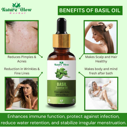 Nature Glow Herbal Basil Essential Oil