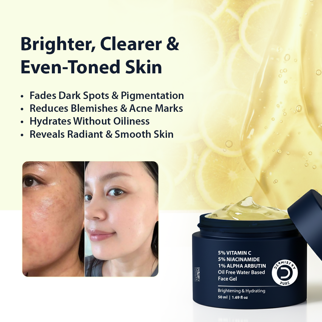 Dermistry Collagen Anti Aging Skin Tightening Aging Wrinkles Cream & Vitamin C Niacinamide Day NightOil Free Water Based Face Gel