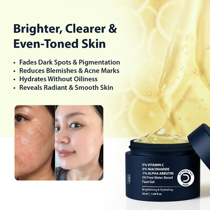 Dermistry Collagen Anti Aging Skin Tightening Aging Wrinkles Cream & Vitamin C Niacinamide Day NightOil Free Water Based Face Gel