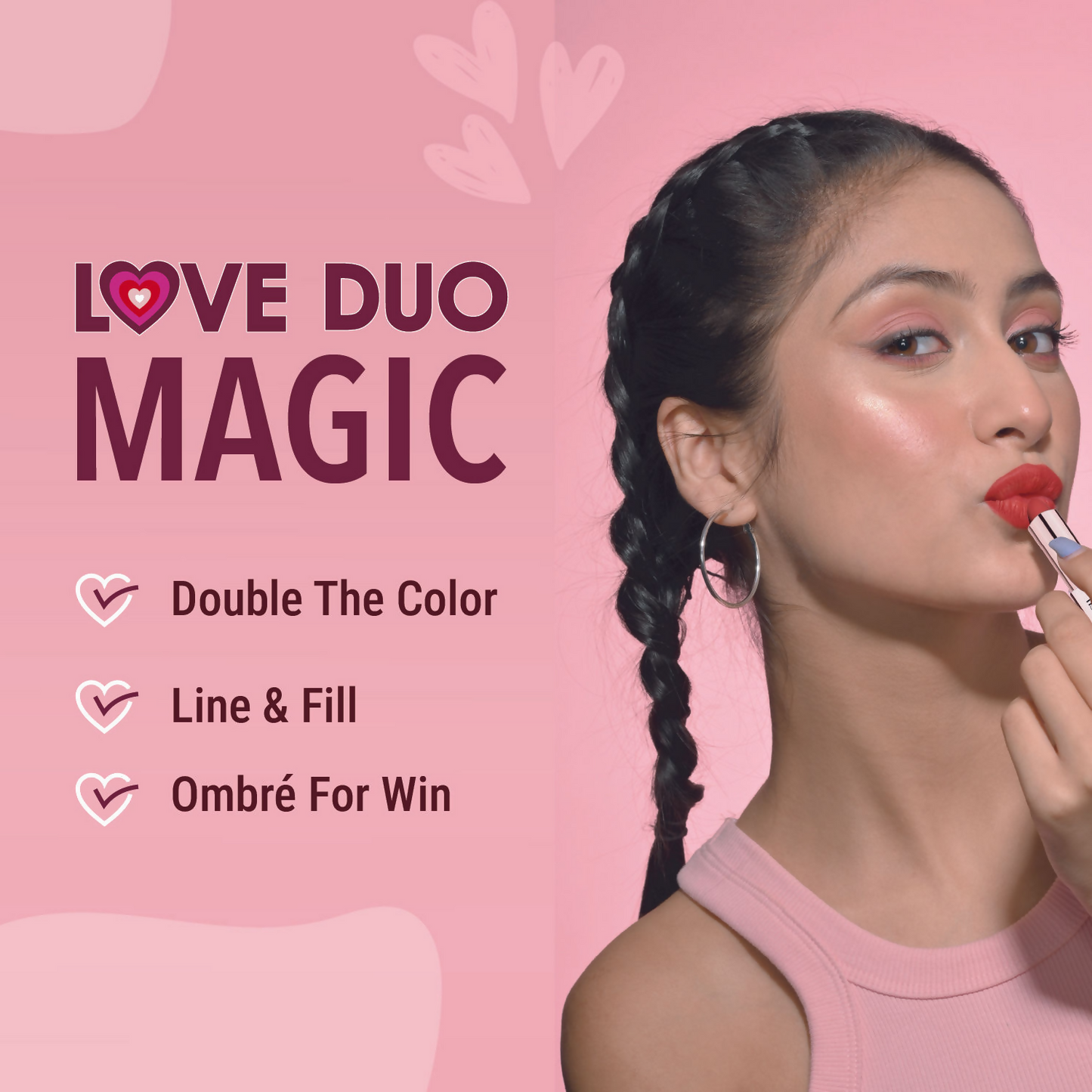 Blue Heaven Love Duo 2 In 1 Dual Sided Lipstick - 03