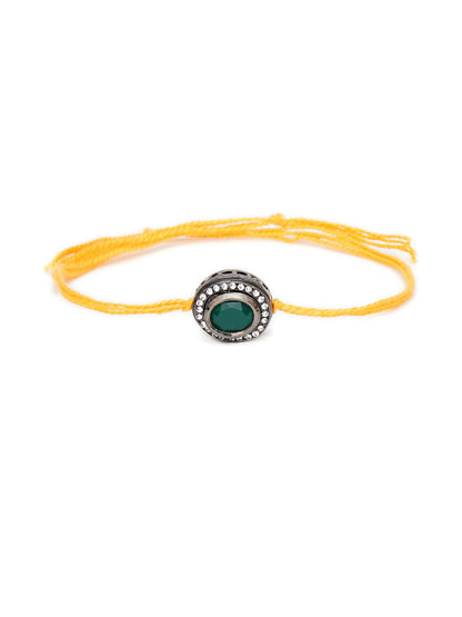 Designer kundan Rakhi - Ruby Raang