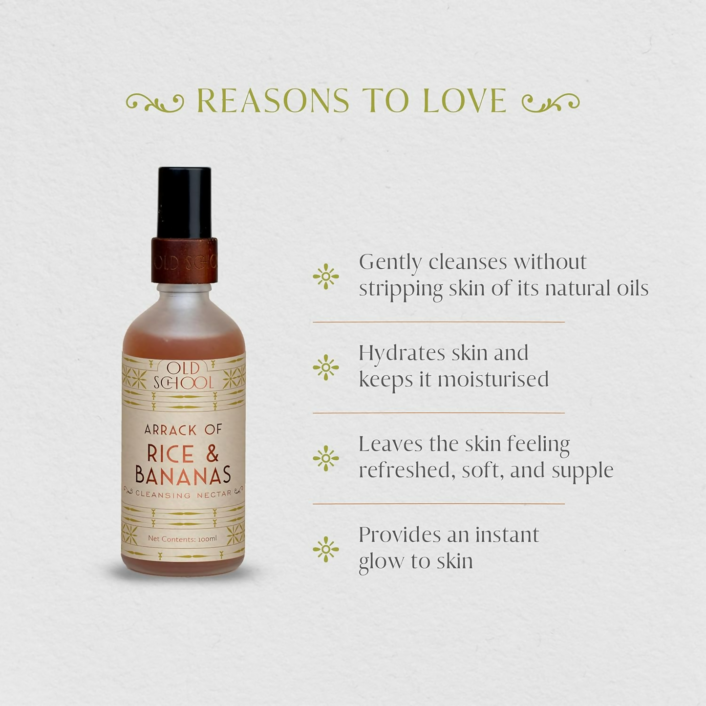 Old School Rituals Arrack Of Rice & Bananas Cleansing Nectar Gentle Hydrating Face Wash