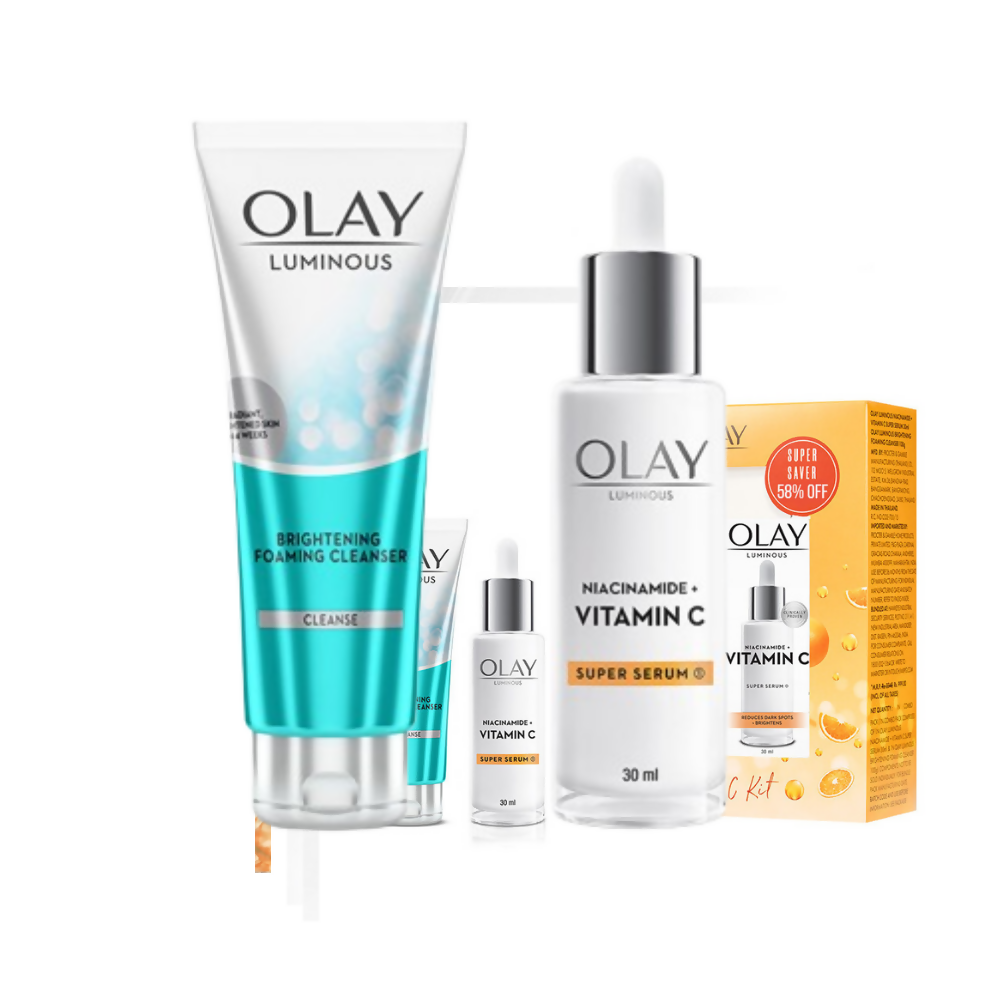 Olay Hydration Boost Kit With Niacinamide + Vitamin-C Super Serum & Cleanser