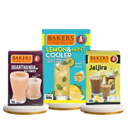 BAKERS Jigarthanda Mix Powder, Jaljira, Mojito Coolers - Lemon Mint