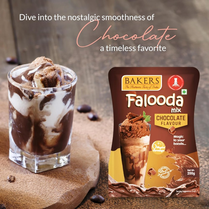BAKERS Falooda Mix Powder - Chocolate, Butterscotch and Strawberry
