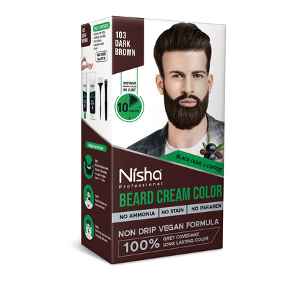 Nisha Beard Colour for Men - Dark Brown