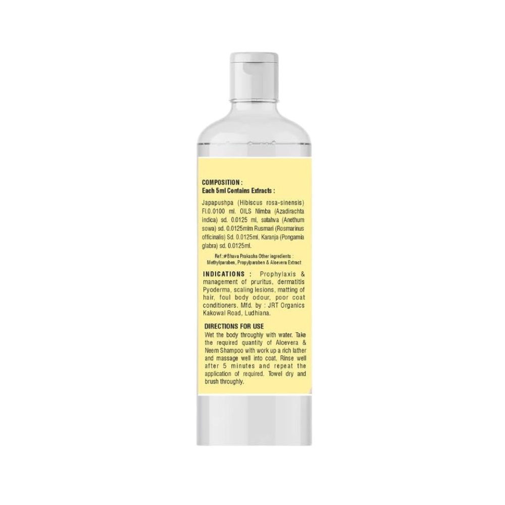 Finito Aloe Vera & Neem Pet Shampoo for Dogs & Cats | Natural, Gentle, Moisturizing Formula | 200 Ml