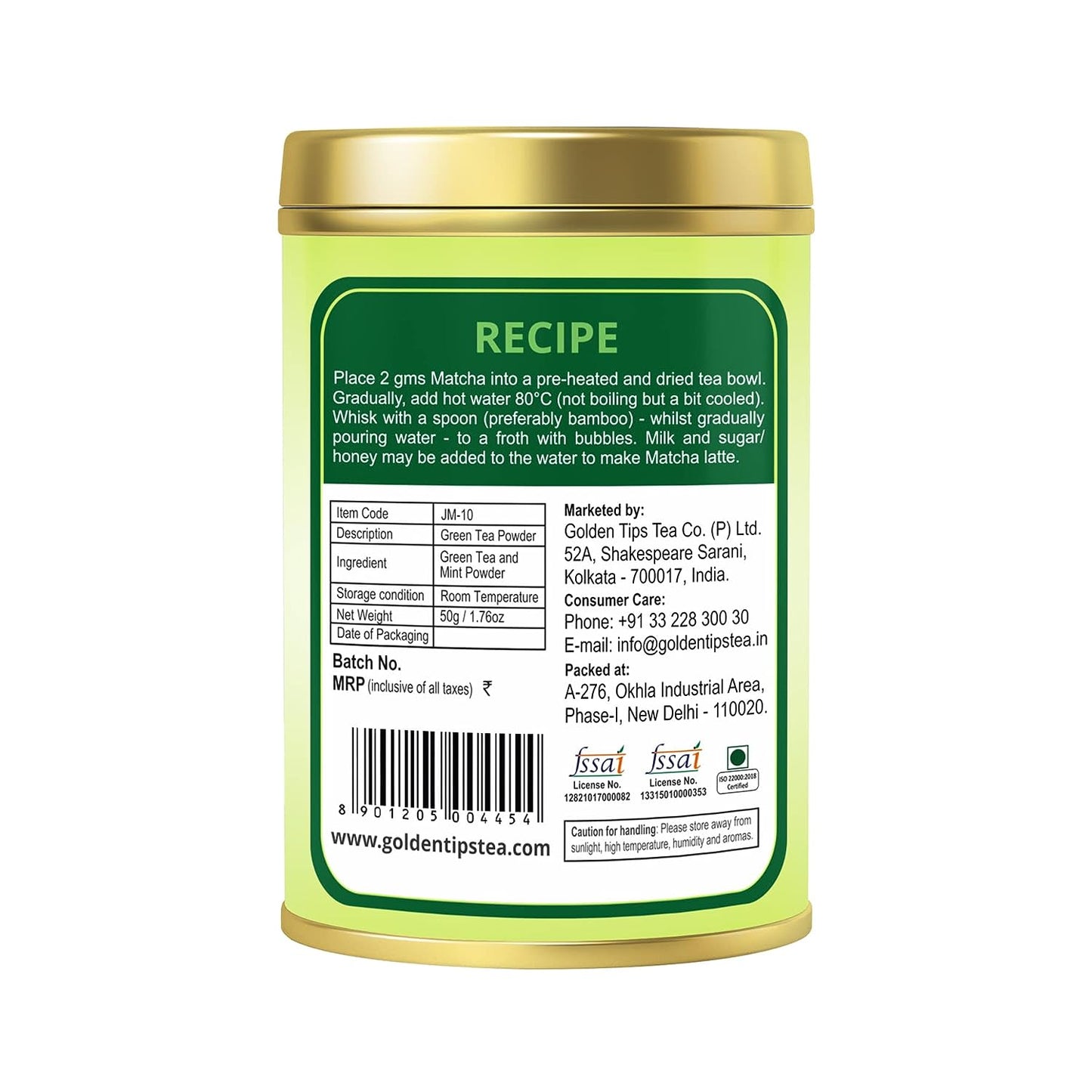Golden Tips Mint Matcha Japanese Green Tea - 50 gm