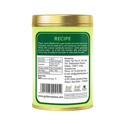 Golden Tips Mint Matcha Japanese Green Tea - 50 gm