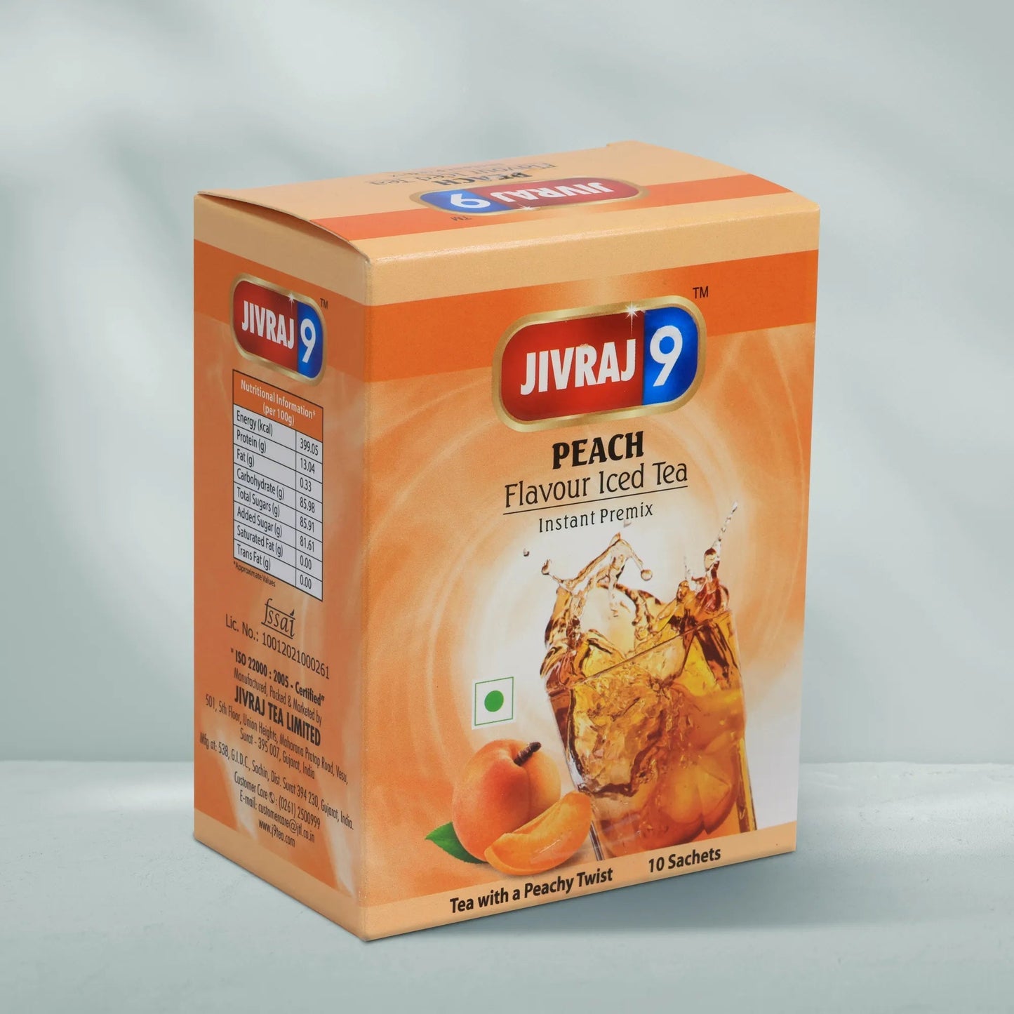 jivraj9 Tea Peach Premix Iced Tea Box