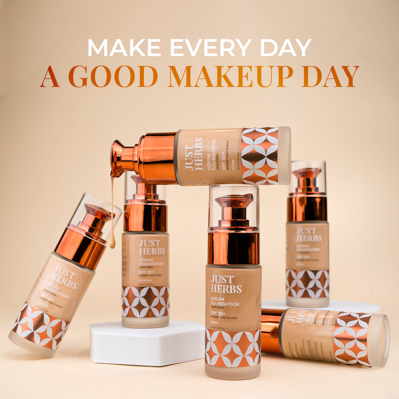 Just Herbs Serum Foundation Dewy Finish SPF 30+
