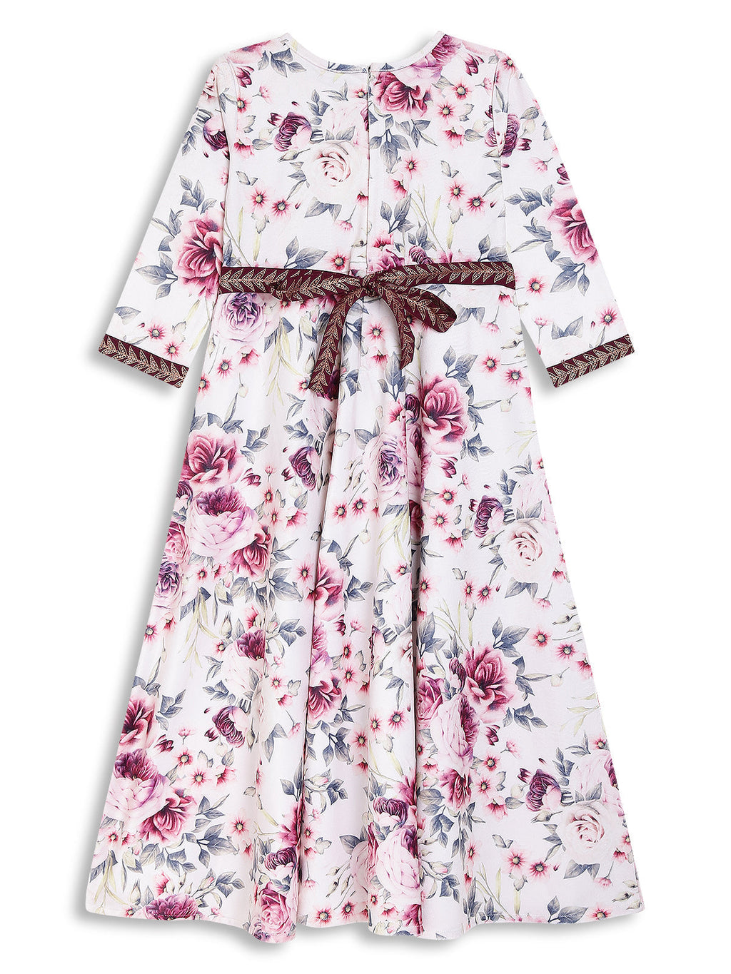 Ahalyaa Girls Printed A Line Maxi Kids Ethnic Dresses