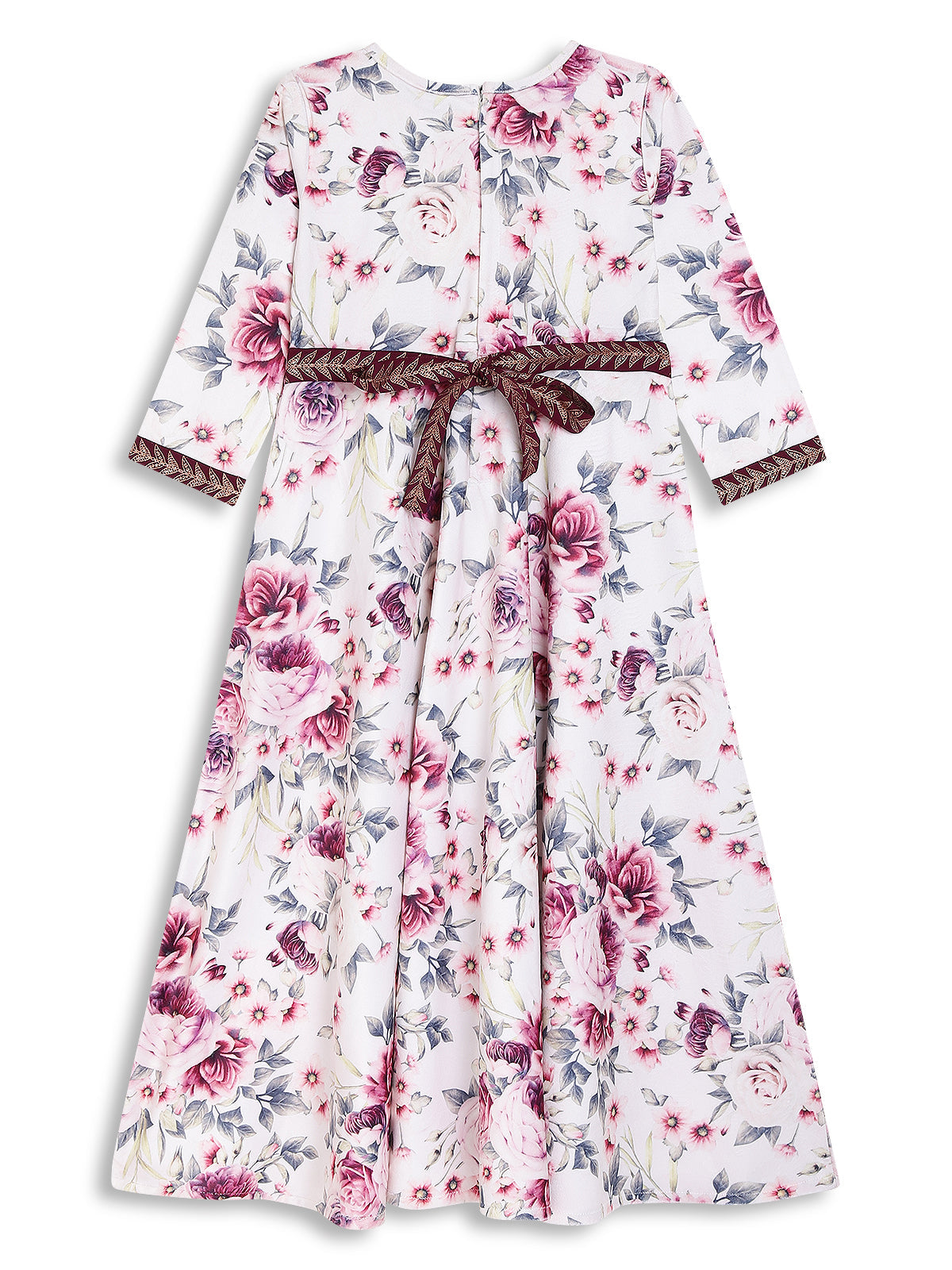 Ahalyaa Girls Printed A Line Maxi Kids Ethnic Dresses