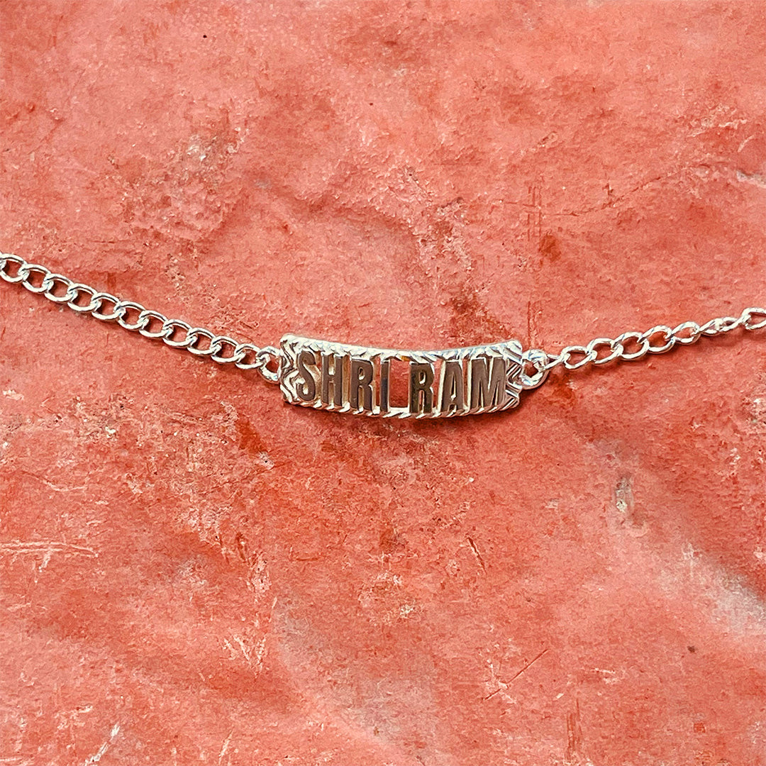 trueBrowns 925 Sterling Silver Shri Ram Silver Chain Rakhi