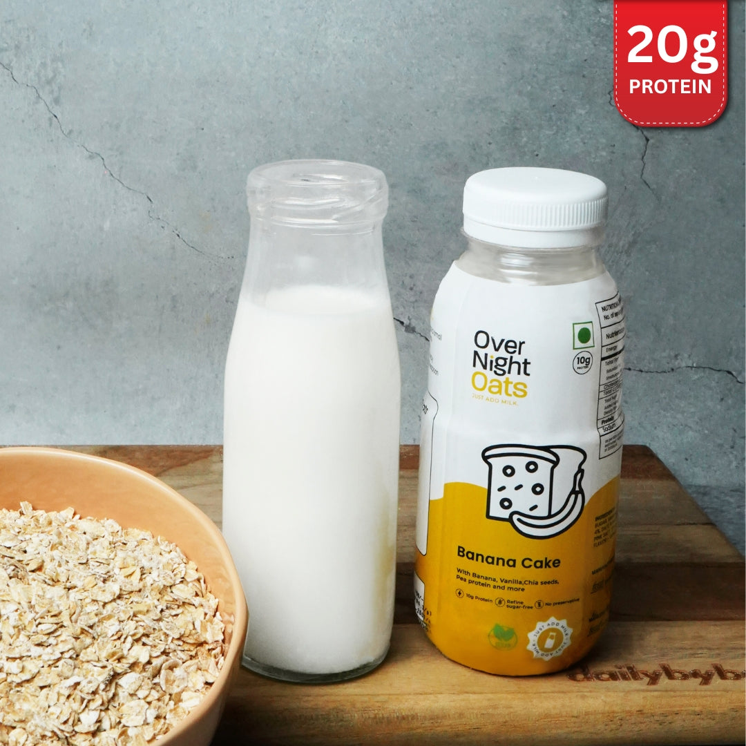OverNightOats Vegan Banana Cake Oatmeal
