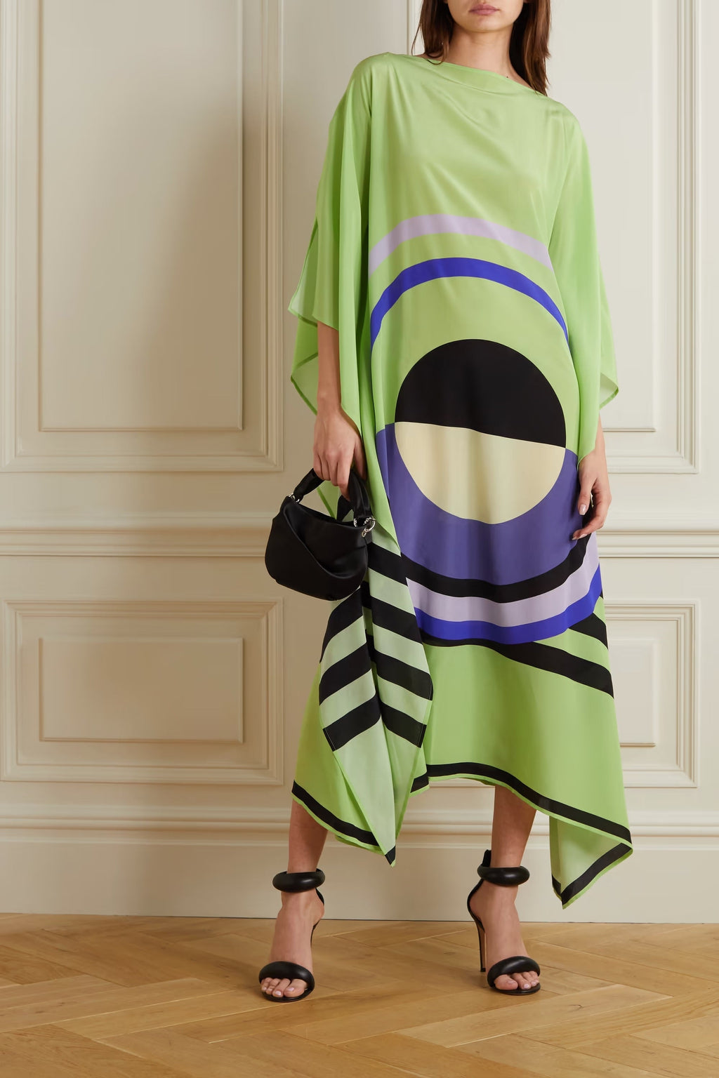 Silk Crepe Caftan, Women's Long Kaftan