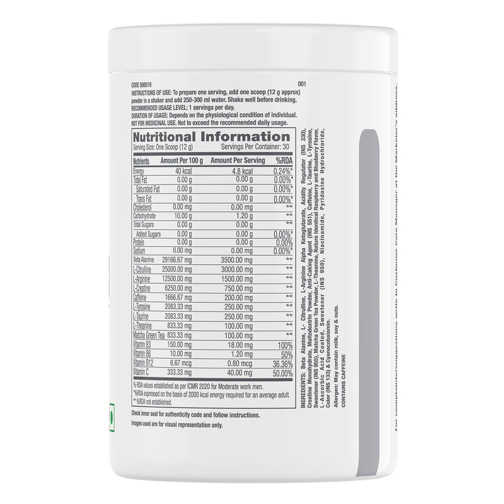 GNC Pro Performance Pre Workout - 360 gms