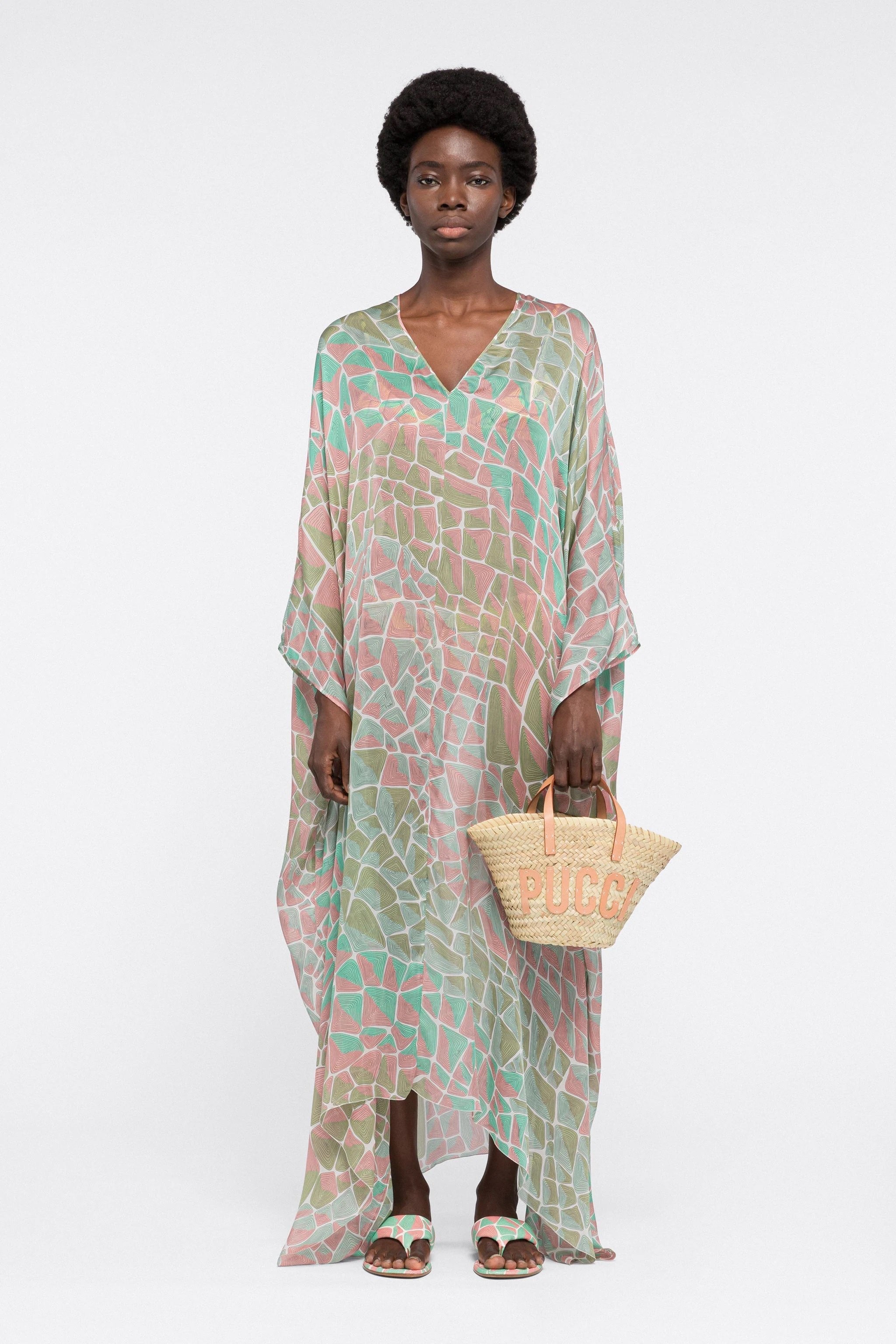 Regular Wear Printed Georgette Women's Kaftan