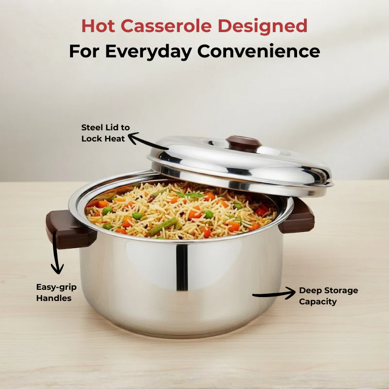 Vinod Stainless Steel Hot Casserole Insulated Serving