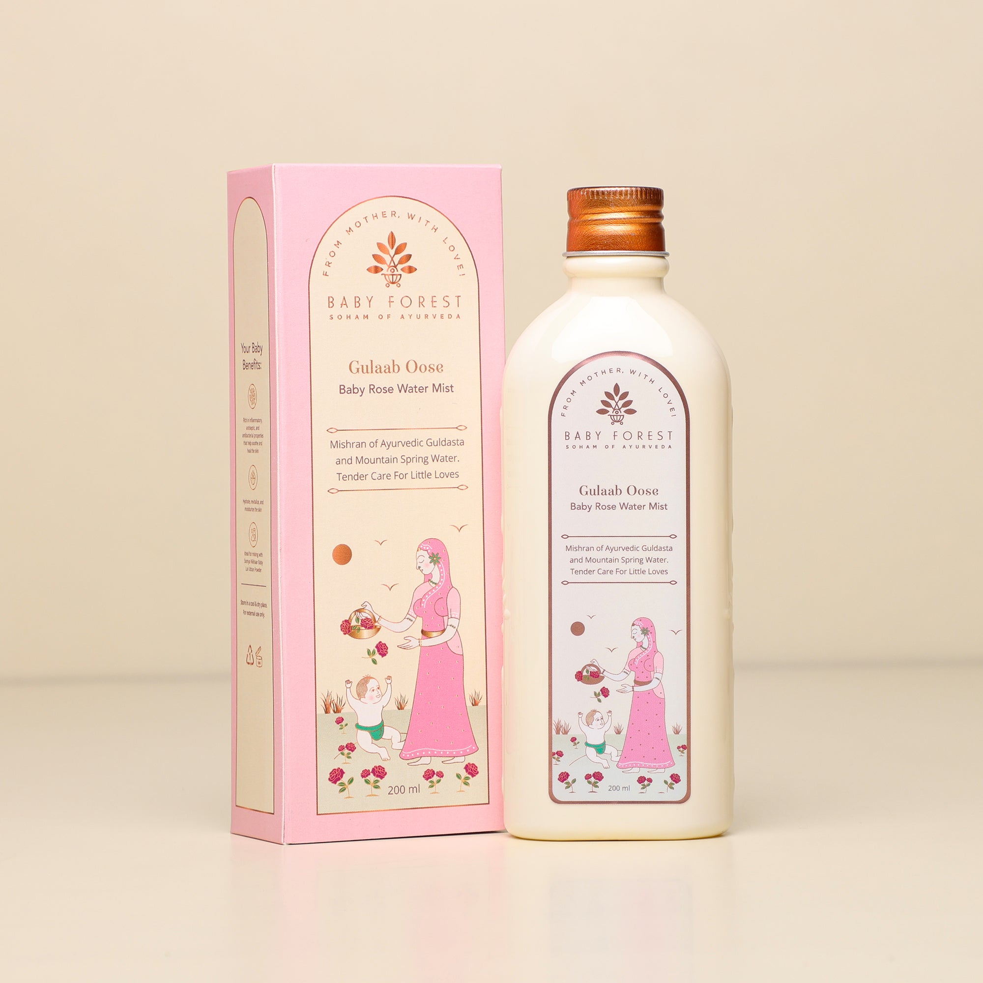 Baby Forest Gulaab Oose Baby Rose Water Mist - 200 ml
