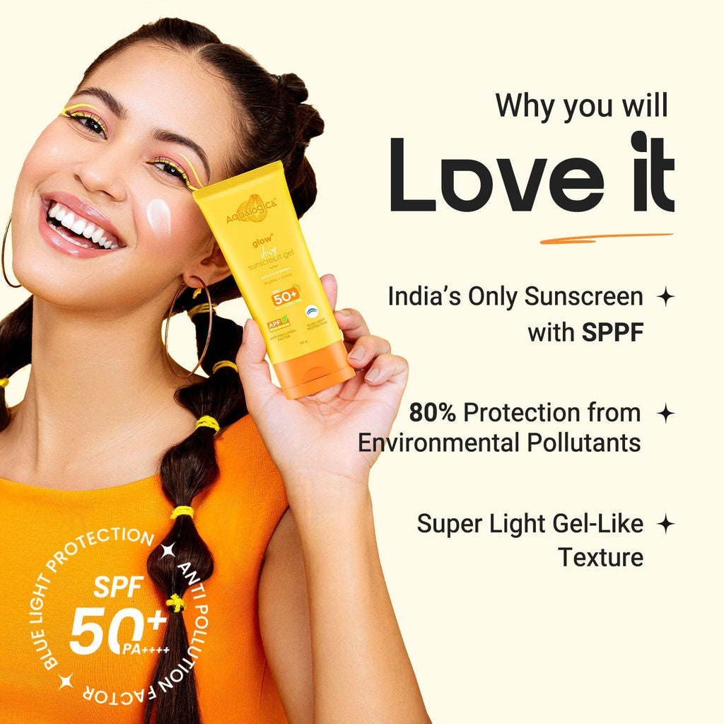 Aqualogica Glow+ Dewy Sunscreen SPF 50+ PA++++ - 80 gms