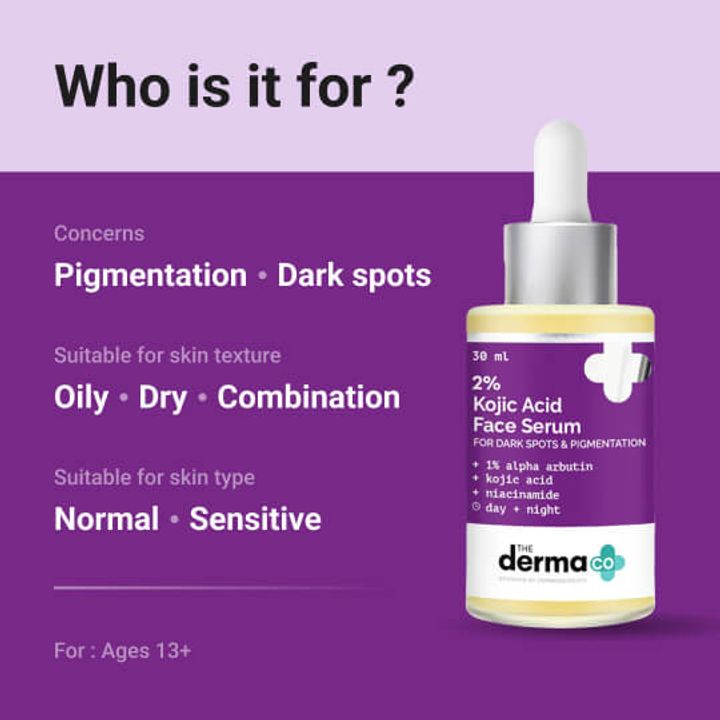 2% Kojic Acid Face Serum with Alpha Arbutin & Niacinamide – Brightening & Even-Tone Formula (30ml)