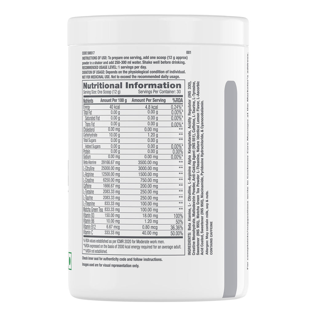 GNC Pro Performance Pre Workout - 360 gms