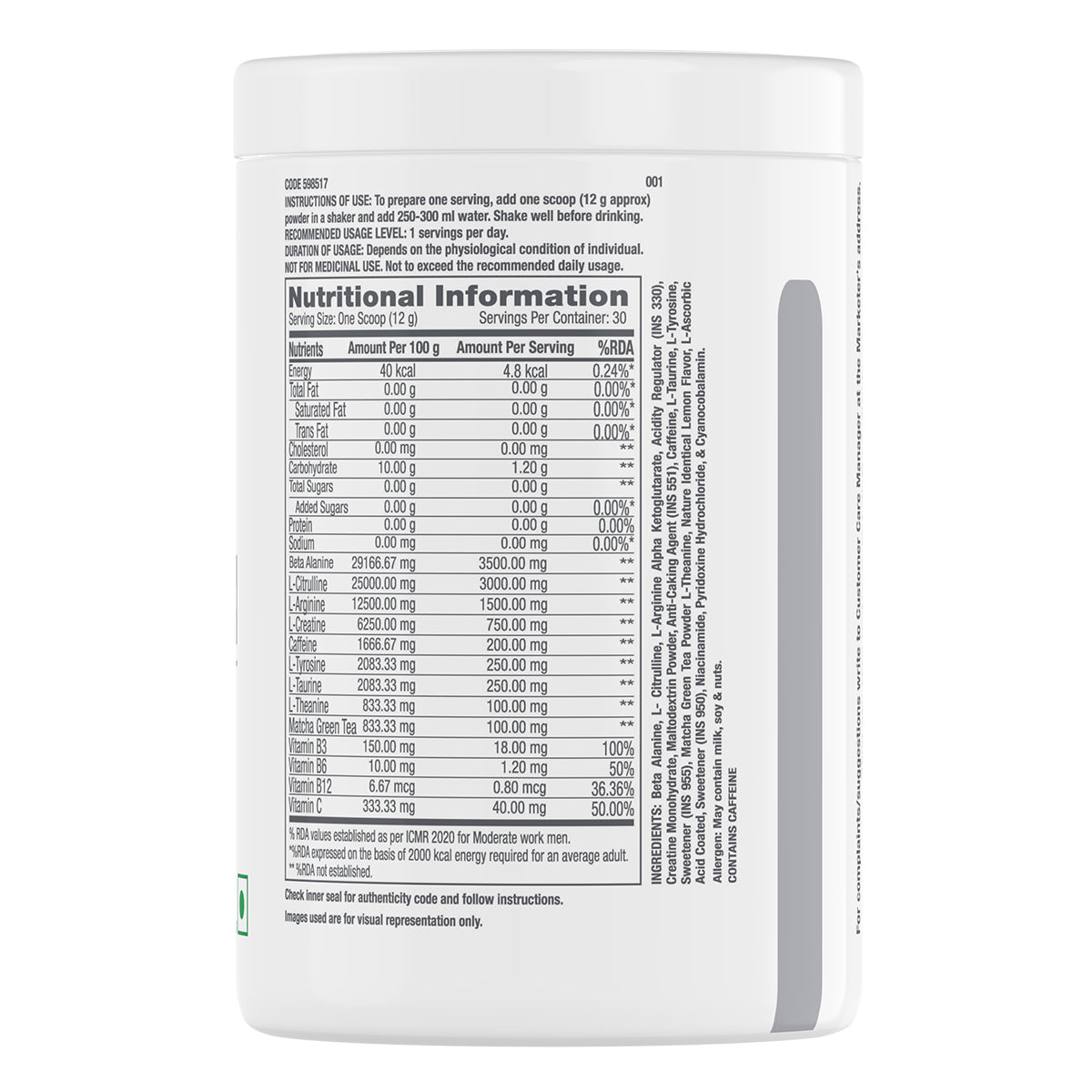 GNC Pro Performance Pre Workout - 360 gms