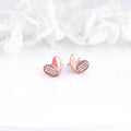 Rose Gold Made for Each Other Stud Earrings