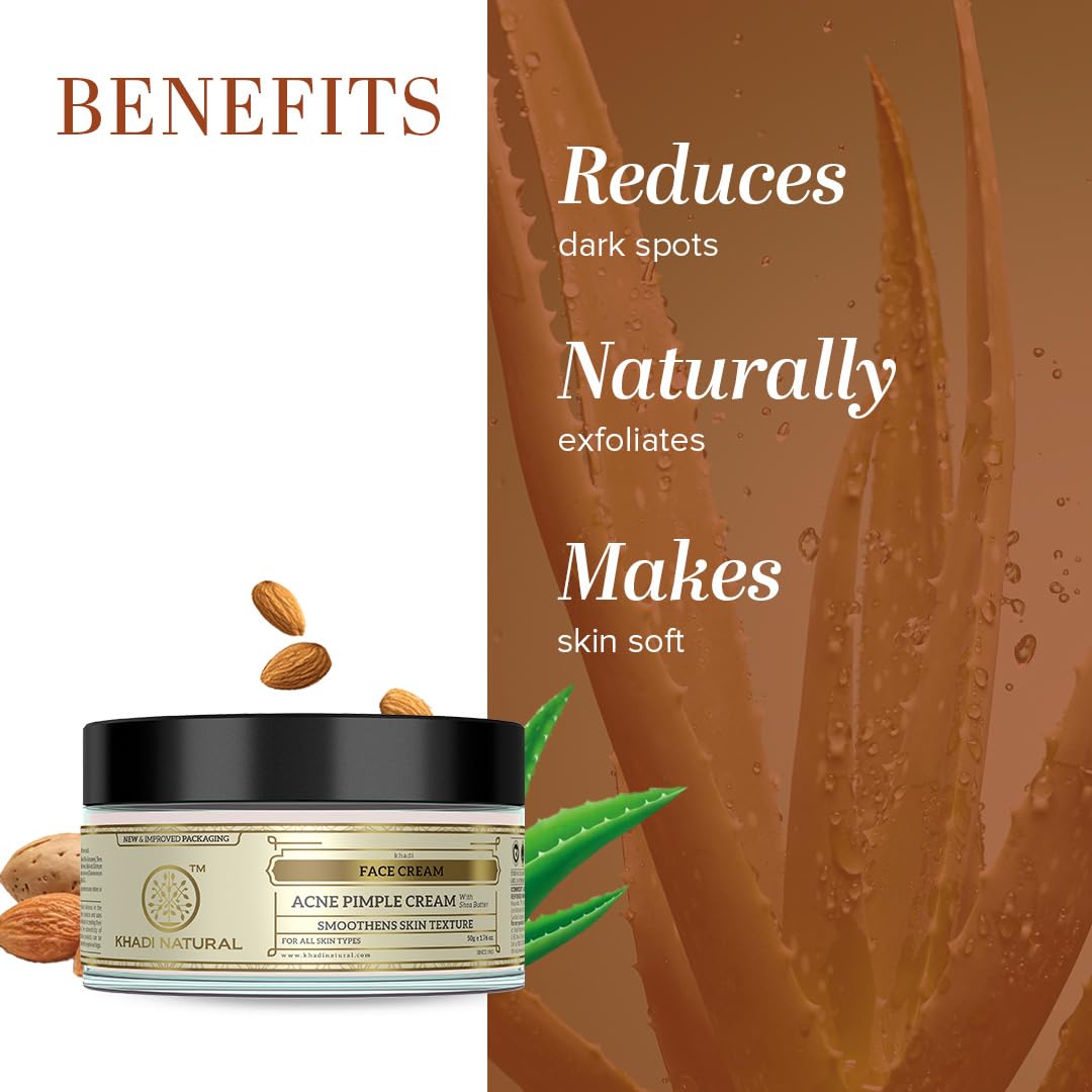 Khadi Natural Ayurvedic Acne & Pimple Cream – Herbal Skincare for Clear Skin – 50g