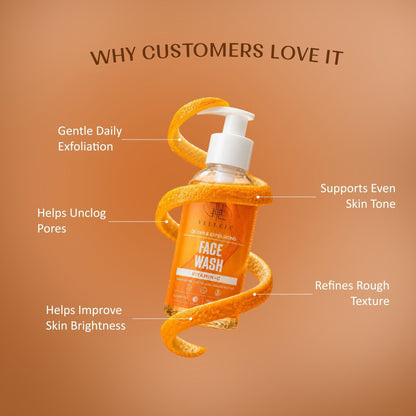 Velleja De-Tan & Exfoliating Face Wash | Vitamin C Tan Removal & Brightening Face Cleanser