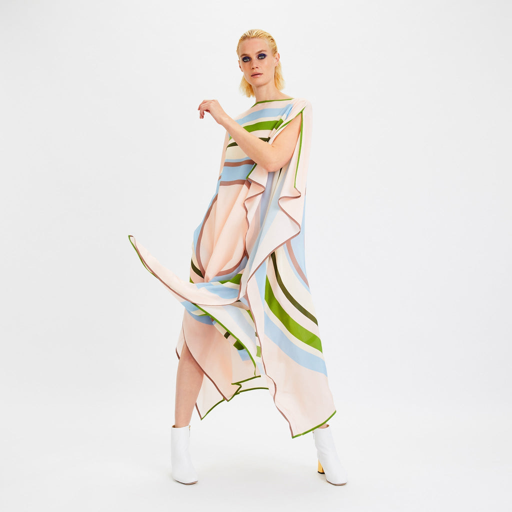 Printed Caftan For Women's Silk Crepe Kaftan