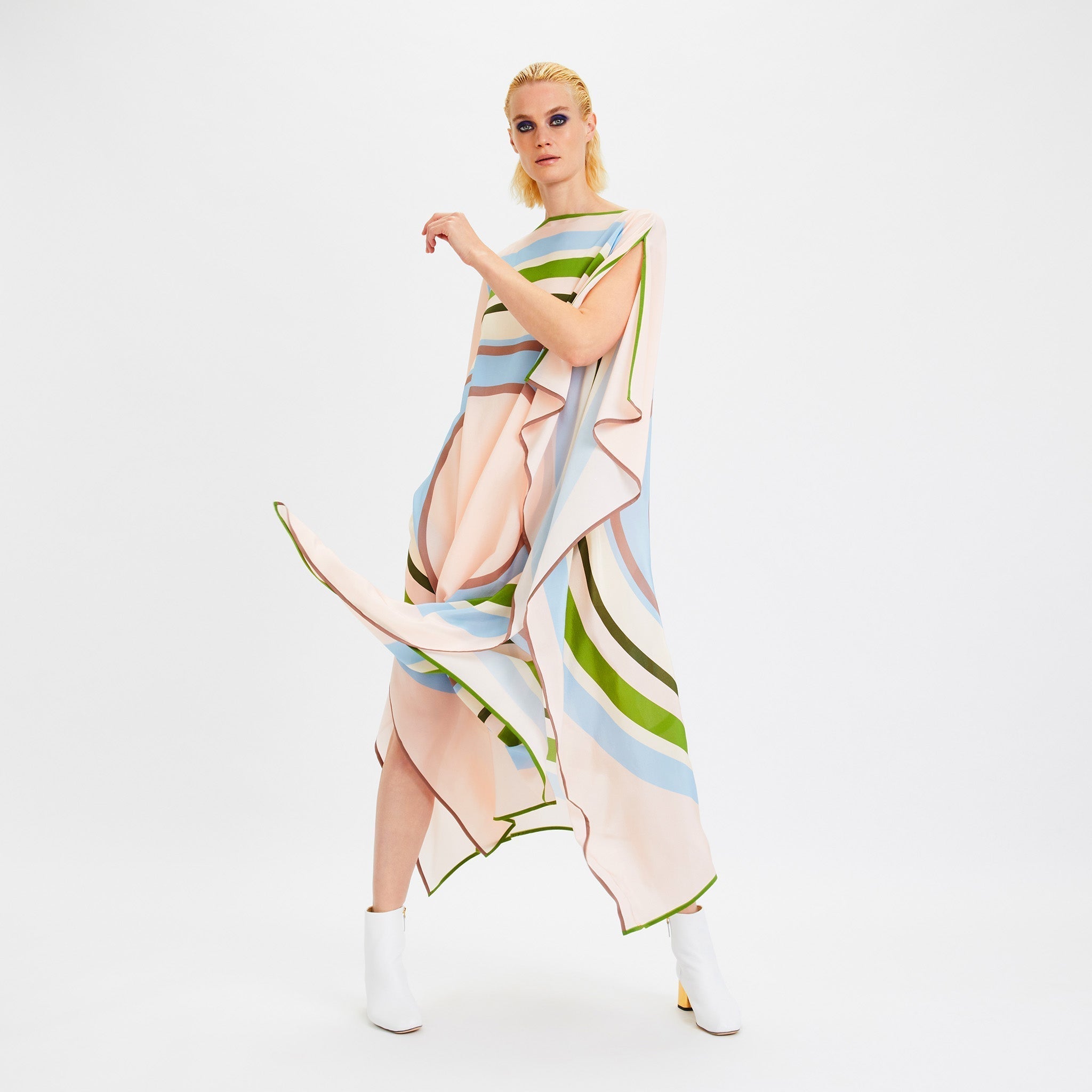 Printed Caftan For Women's Silk Crepe Kaftan