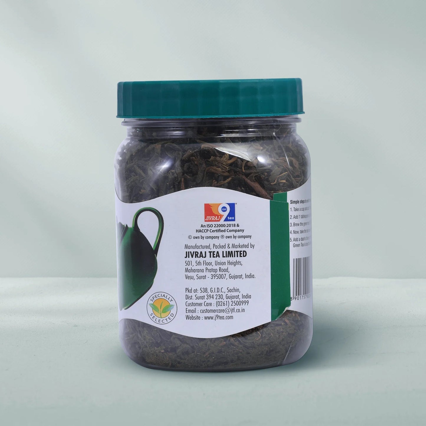 jivraj9 Tea Premium Green Tea Jar