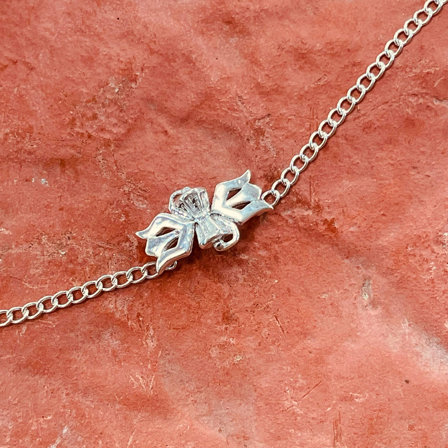 trueBrowns 925 Sterling Silver Lord Shiva Trishul Silver Chain Rakhi
