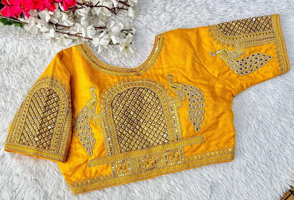 Full Stitched Watermelon Silk Function New Wedding Blouse & Choli