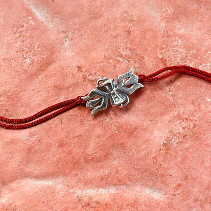 trueBrowns 925 Sterling Silver Lord Shiva Trishul Thread Rakhi