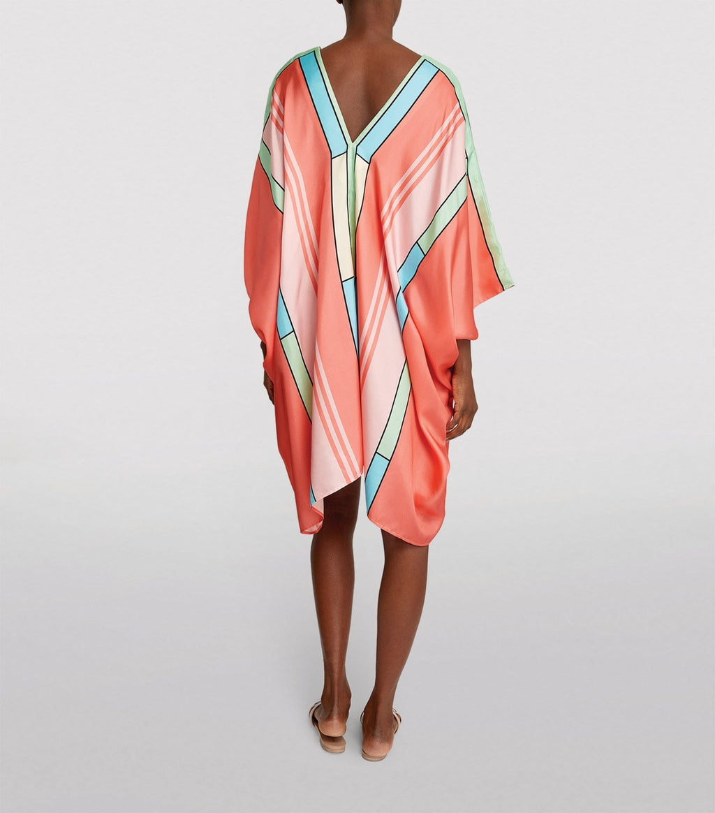 Designer Soft Satin Silk Short Kaftan For Women's