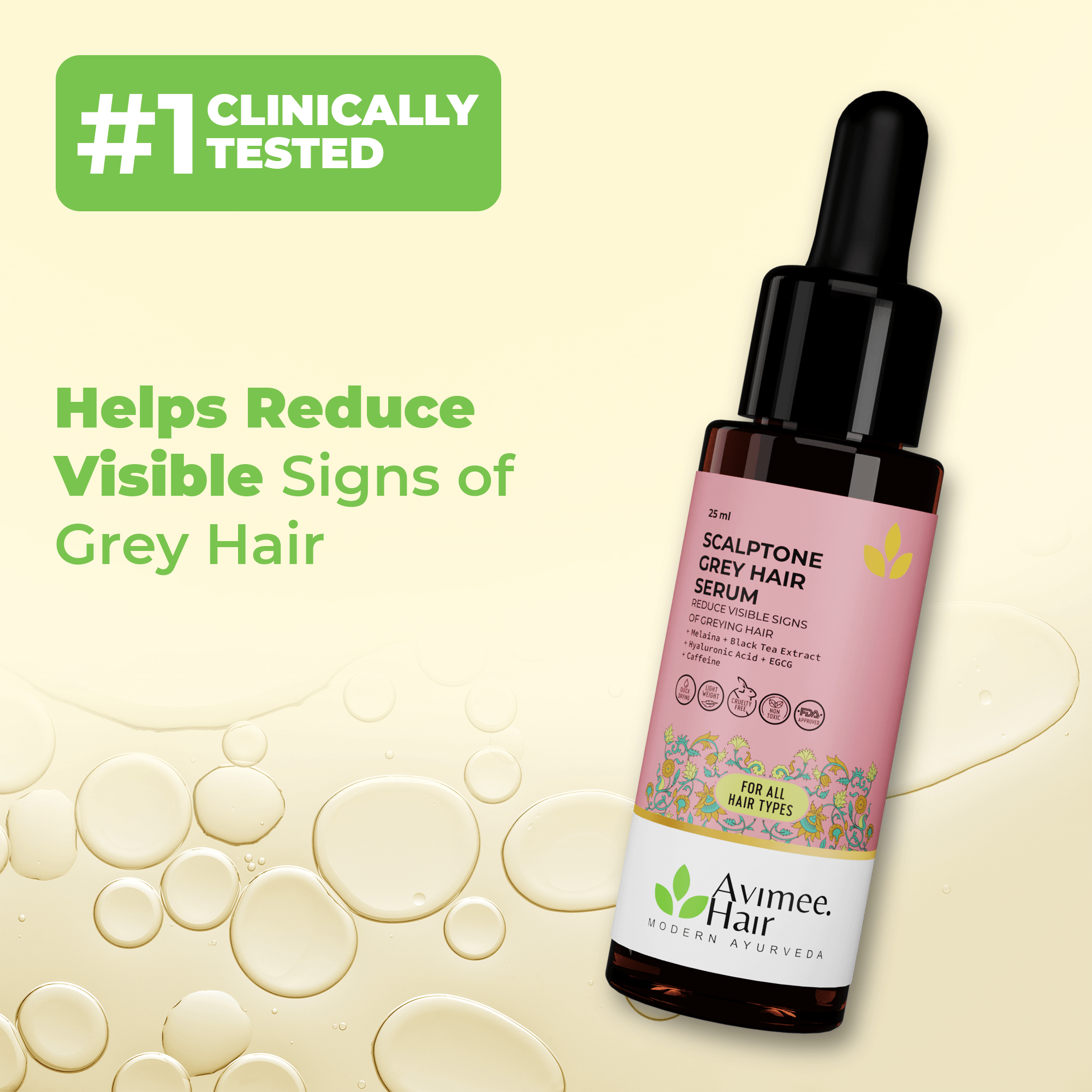 Avimee Herbal Scalptone Grey Hair Serum - 25 ml